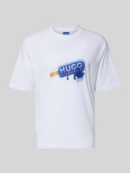 Regular Fit T-Shirt aus reiner Baumwolle Modell 'NOGLASY' von HUGO Blue - 14
