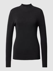 Gebreide pullover met opstaande kraag van Montego Zwart - 29