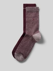 Socken aus Baumwoll-Mix im 2er-Pack von Tommy Hilfiger Bordeaux - 42