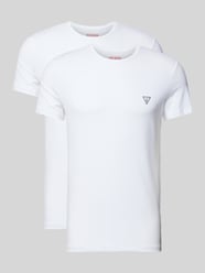 T-Shirt mit Label-Print Modell 'CALEB' von Guess Activewear Weiß - 16