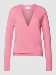 Gebreide pullover in wikkellook met elastische boorden van Herzensangelegenheit Fuchsia - 24