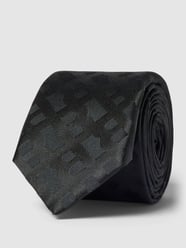 Zijden stropdas met all-over motief (6 cm) van BOSS Zwart - 33