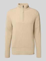 Gebreide pullover van lanawolmix met opstaande kraag en ritssluiting van G-Star Raw - 16