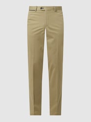 Straight fit chino met stretch, model 'Peaker' van Hiltl Groen - 32