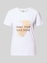 T-Shirt mit Statement- und Motiv-Print Modell 'RINA' von Soyaconcept - 47