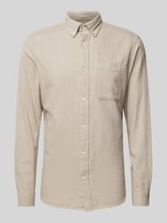 Freizeithemd mit Button-Down-Kragen Modell 'BROOK' von Jack & Jones Premium Beige - 26