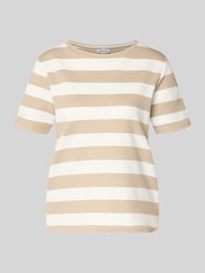 t-shirt z dodatkiem wiskozy i okrągłym dekoltem od MORE & MORE - 26