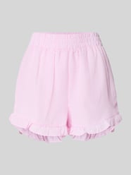 Relaxed Fit Shorts mit Strukturmuster Modell 'Sonja' von A-view Pink - 48