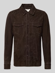 Regular Fit Hemdjacke aus Ziegenleder von Profuomo - 12