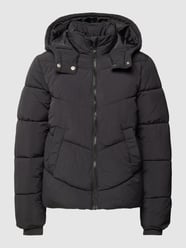Steppjacke mit Kapuze Modell 'JAMILLA' von Pieces Schwarz - 29