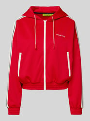 Sweatjack met capuchon, model 'SIMA' van TheJoggConcept Rood - 40