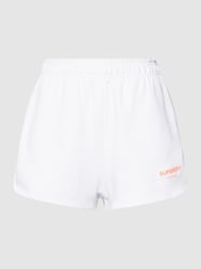 Korte broek met labelprint van Superdry Sports Wit - 27