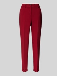 Slim Fit Stoffhose mit Bügelfalten Modell 'Hedi' von More & More Rot - 16