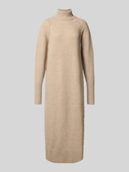 Midikleid mit gerippten Abschlüssen Modell 'DASILA' von ICHI Beige - 6