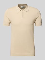 Slim Fit Poloshirt mit Strukturmuster Modell 'TRITON' von Drykorn Beige - 21