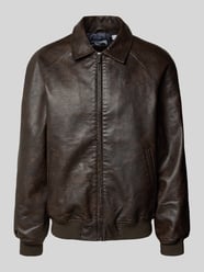 Bomberjacke in Leder-Optik mit Eingrifftaschen Modell 'Signature' von Karl Kani - 28