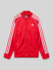 Sweatjack met labelstitching van adidas Originals Rood - 18