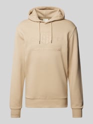 Hoodie mit Label-Stitching von Gant Beige - 11