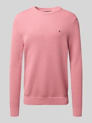 Regular fit gebreide pullover van zuiver katoen van Tommy Hilfiger Fuchsia - 3