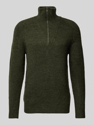 Gebreide pullover met schipperskraag, model 'Kristian' van Casual Friday Groen - 24