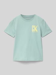 T-Shirt mit Label-Print und Rundhalsausschnitt von Calvin Klein Jeans - 7
