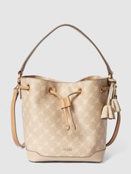 Bucket Bag mit Allover-Logo Modell 'franziska' von JOOP! Beige - 11