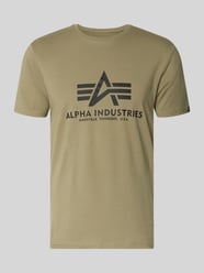 t-shirt z logo i okrągłym dekoltem od Alpha Industries - 17