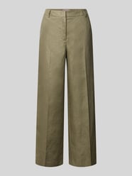Leinenhose mit Bügelfalten und Gesäßtasche von Christian Berg Woman Selection - 12