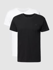 T-Shirt mit Label-Print im 2er-Pack von Gant Schwarz - 6