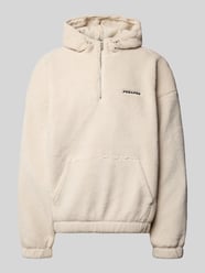 Fleece pullover met ritssluiting, model 'Olten' van Pegador Beige - 30