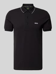 Regular Fit Poloshirt mit Label-Stitching Modell 'Paule' von BOSS Green Schwarz - 22