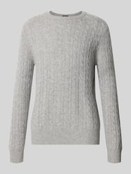 slim fit trui van puur kasjmier met kabelpatroon van Christian Berg Men - 6