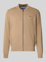 Cardigan mit Stehkragen und Reißverschluss von Fynch-Hatton Beige - 9