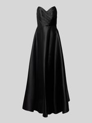 Abendkleid mit tiefem Herz-Ausschnitt von Unique Schwarz - 37