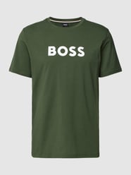 T-Shirt mit Label-Print Modell 'Basic Logo' von BOSS Grün - 39