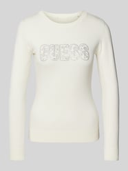 Gebreide pullover met labeldetail, model 'PARIS' van Guess - 35