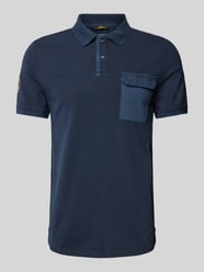 Poloshirt mit Label-Stitching von camel active Blau - 35