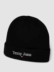 Czapka beanie z wyhaftowanym logo model ‘TJW SPORT’ od Tommy Jeans Czarny - 36