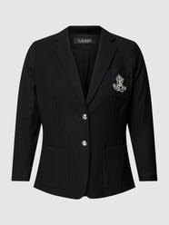 Żakiet PLUS SIZE z wyhaftowanym logo model ‘ANFISA’ od Lauren Ralph Lauren Curve Czarny - 28
