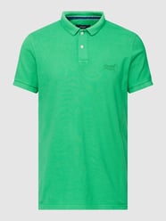 Poloshirt met logostitching, model 'VINT DESTROY' van Superdry Groen - 42