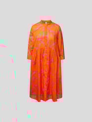 Midikleid mit Maokragen von Lu Li Lina Orange - 23