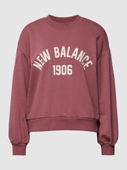 Sweatshirt met labelprint van New Balance Rood - 7