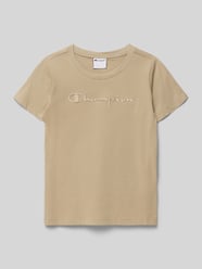 T-shirt w kroju regular fit z haftowanym logo od Champion - 15