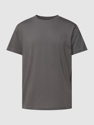 T-shirt z wyhaftowanym logo od Lerros Szary - 20