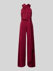 Jumpsuit mit rückseitig gekreuzten Trägern von Rose Avenue Bordeaux - 13