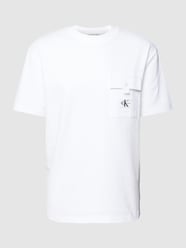 T-Shirt mit Brusttasche und Label-Patch von Calvin Klein Jeans Weiß - 44