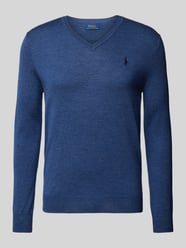 Wollpullover mit Logo-Stitching von Polo Ralph Lauren Blau - 5