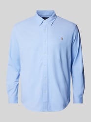 PLUS SIZE Freizeithemd mit Logo-Stitching von Polo Ralph Lauren Big & Tall Blau - 44