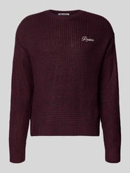 Sweter z dzianiny z okrągłym dekoltem od REVIEW - 44