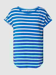 T-shirt met streepmotief, model 'BYPAMILA' van B.Young Blauw / turquoise - 32